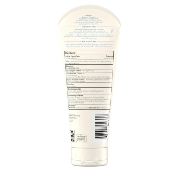 71fwrjSgJpL._SL1500_.jpg Aveeno Eczema Therapy Daily Moisturizing Body Cream for Sensitive Skin, Soothing Eczema Relief Cream, Colloidal Oatmeal & Ceramide for Dry & Itchy Skin, Steroid- & Fragrance-Free, 7.3 oz