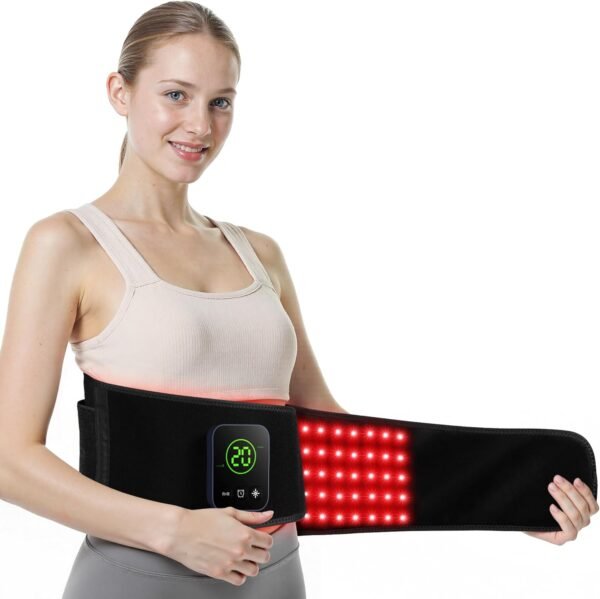 XASLA Red Light Therapy Belt, 660nm & 850nm Near Infrared Light Therapy for Body with Timer, 5000mAh Battery, Portable & Wearable, Red Light Therapy Wrap for Pain Relief, Improve Joint Inflammation