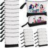 20 Pcs Canvas Makeup Bag with Bottom, 12oz Cotton Cosmetic Bag Set Bulk Multi-Purpose DIY Heat Transfer Makeup Bags with Black Zipper for Bridesmaid Makeup Bag Travel Toiletry Pouch Storage