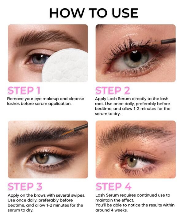 Stacy Lash Growth Serum (0.17fl.oz / 5ml) | Eyebrow & Eyelash Enhancing Serum for Natural Lashes & Brows