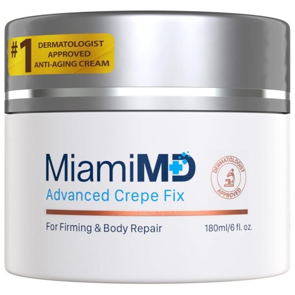 71g5WrEtRmL._SL1500_.jpg Miami MD Advanced Crepe Fix - Anti Aging Tightening & Firming Cream for Women - Facial and Neck Crepe Erase Cream – Crepey Skin Moisturizer for Softens and Nourishes the Skin for All Types - 6 fl oz