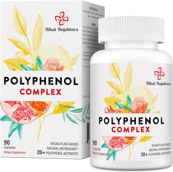 71g79yBRqL._AC_SL1500_.jpg 67,500 MG Polyphenols Supplement - Powerful Antioxidants & Polyphenol for Age Defense, Polyphenol Superfood, Quercetin, Resveratrol, Green Tea, Plant-Based & Energy, Immune Support, 90 Capsules