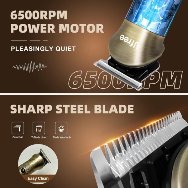 Ufree Beard Trimmer for Men, Electric Razor Shavers, Cordless Hair Clippers, Shaving Kit for Mustache, Body, Nose, Ear and Face,7 in 1 Beard Grooming Kit, Birthday Gifts for Men Father Dad