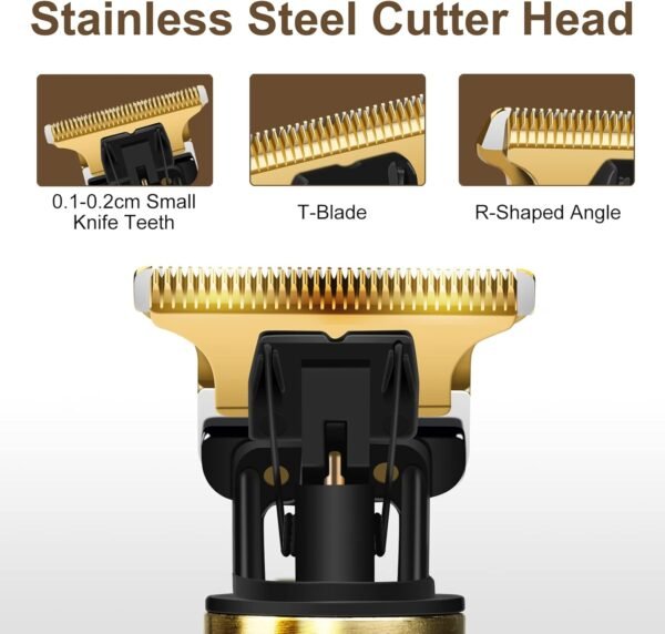 Professional Hair Trimmer for Men, Beard Trimmer Hair Clippers for Men, Cordless Rechargeable Hair Trimmer Metal Body Cutting Grooming Kit,Beard Shaver Barbershop