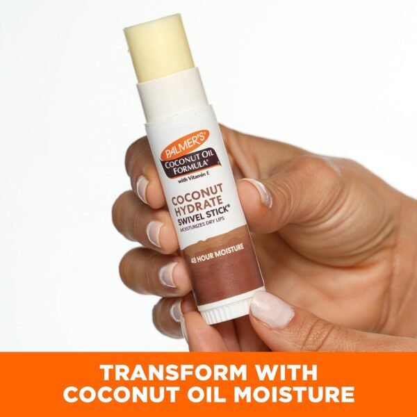 Palmer's Coconut Oil Formula Moisturizing Swivel Stick with Vitamin E, Lip Balm, Face & Body Moisturizer Stick, Ideal for Treating Dry Skin Patches (Pack of 2)