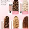 71hgFmRhpyL._SL1500_.jpg Waver Curling Iron Wand, BESTOPE PRO 5 in 1 Curling Wand Set with 3 Barrel Hair Crimper for Women, Fast Heating Hair Wand Curler in All Hair Type