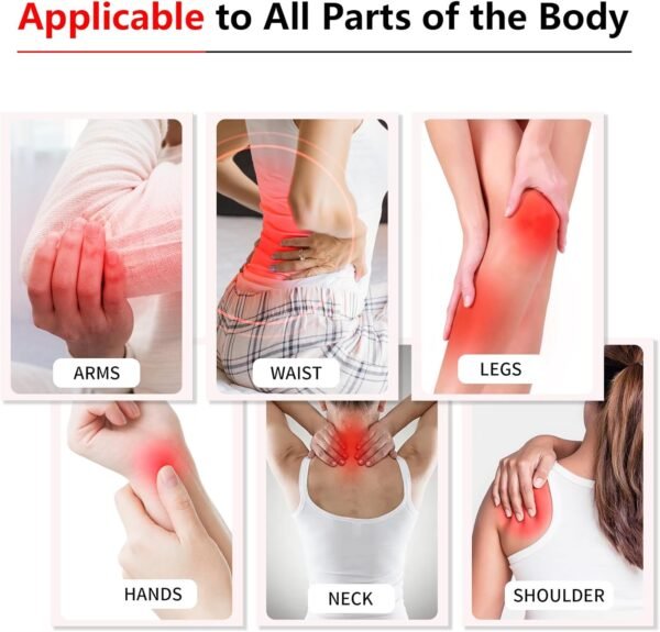 Rechargeable 60-Beads Red Light Therapy LED Pad, 5.5 X 11.8 Inch, Wearable 850nm & 660nm Infrared Belt for Neck Knee Body with Built-in 1500mAh Battery & Auto Timer