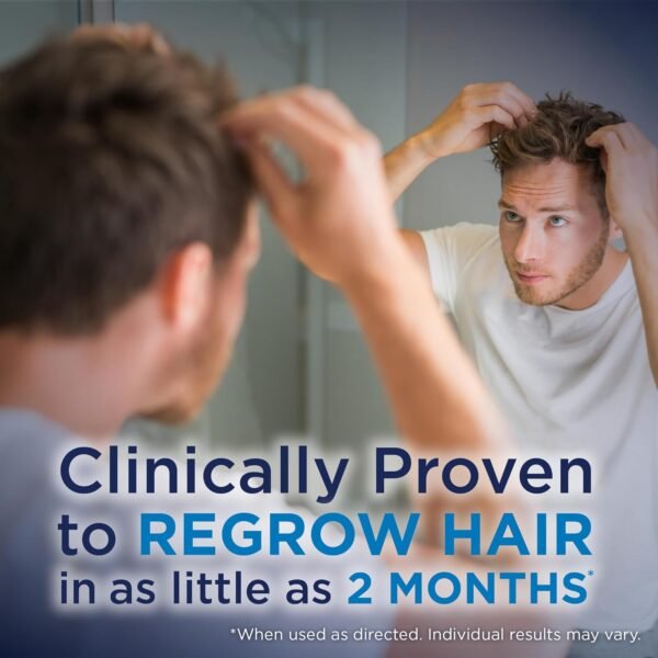 Amazon Basic Care Minoxidil Topical Solution USP, 5 Percent, Hair Regrowth Treatment for Men, Extra Strength, 12 Fluid Ounces