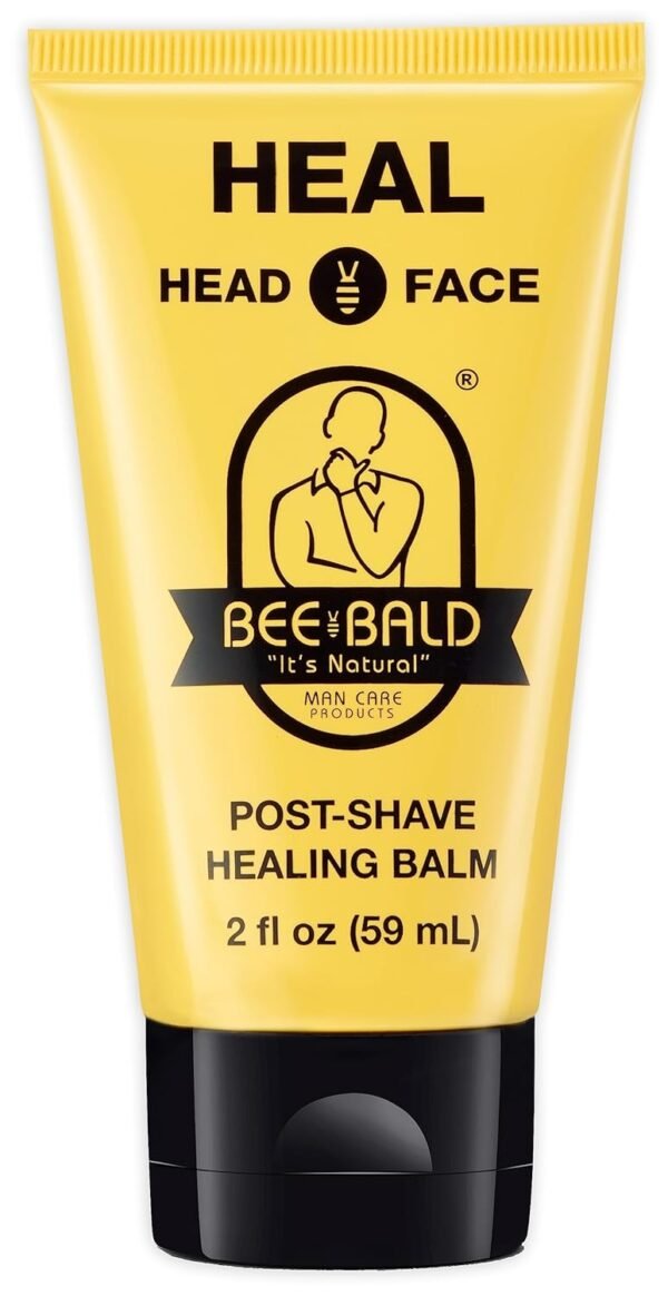 Bee Bald HEAL Aftershave for Men Healing Balm, Immediately Calms & Soothes Damaged Skin, Treats Bumps, Redness, Razor Burn & Other Shaving Irritations (2 Fl Oz)