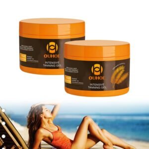 Luxury Intensive Tanning Gel, Intensive Tanning Luxe Gel, Natural Tanning Cream Gel for Natural Tan Skin, Brown Tanning Gel for Sunbeds & Outdoor Sun (2Pcs)
