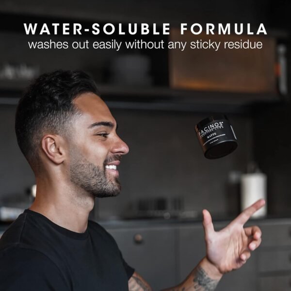 Pacinos Matte Hair Paste - Firm Hold, No Shine, Sculpting & Styling Wax, Long Lasting Definition & Texture, No Flakes, All Hair Types, 4 fl. oz.