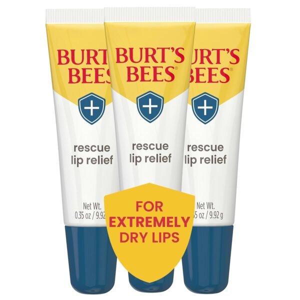 Burts Bees Rescue Lip Relief with Shea Butter and Echinacea, 100% Natural Origin, 0.35 Ounces