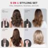 71j4DaqcEWL._SL1500_.jpg 5 in 1 Hair Dryer Brush – Fast Blow Dry & Curling Styling Tool for Frizz-Free Volume, Smooth Hair & No Heat Damage – Includes Travel Bag