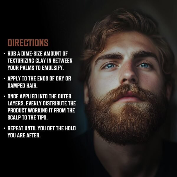 Viking Revolution Sandalwood Hair Clay for Men - Matte Finish Mens Hair Clay - Texturizing Clay Hair Product Men with Jojoba and Vitamin E - Clay Pomade for Men Effortless Hair Styling Cream (2 oz)