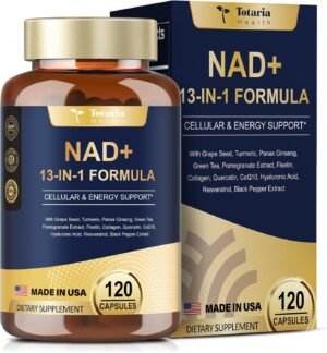 NAD Supplement for Women Men with nicotinamide riboside resveratrol,Quercetin, Betaine Boost NAD+ Levels NAD Plus Supplement for Anti Aging, Energy, Immune, Focus 120 Capsules