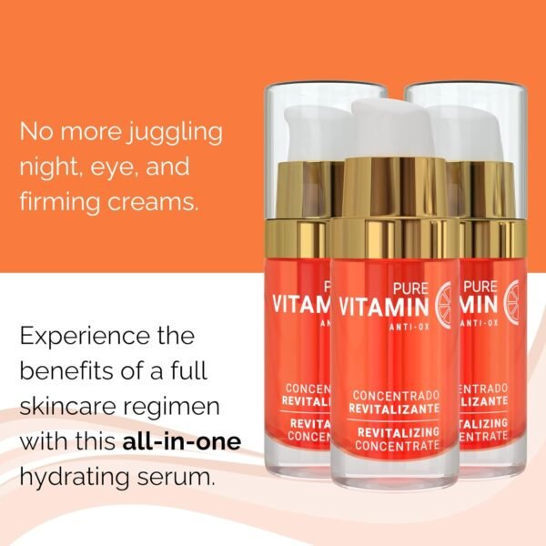 Noche Y Dia Vitamin C Serum for Mature Skin - Made in Spain - Anti Aging Formula Hydrates, Moisturizes, Firms - Targets Sun Spots, Fine Lines, Wrinkles - 30mL (1 fl oz)