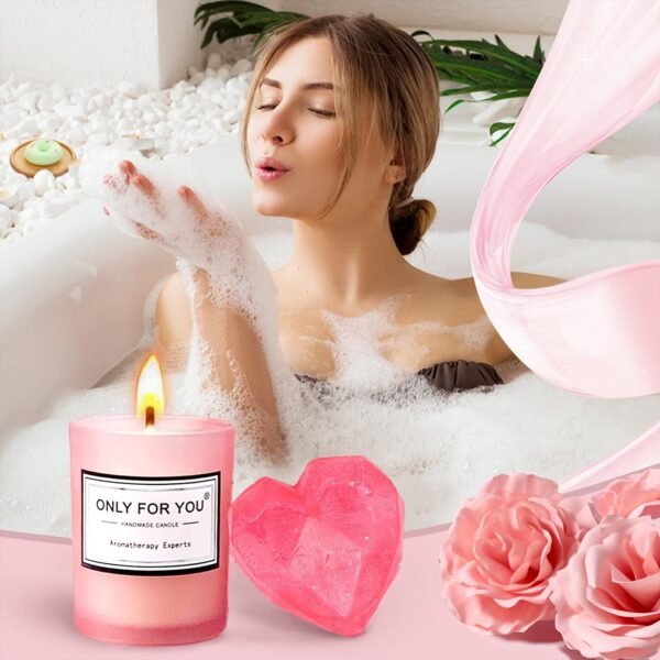 Pink Gift Baskets, 9 Pcs Unique Spa Gift Basket Set, Get Well Soon Gifts, Birthday Gifts for Her, Wife, Teacher, Girlfriend, Friends, Sister