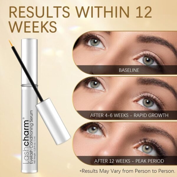 Eyelash growth serum and thickness 5mL,Eyelash serum to Grow lashes-Volumizing Lash Serum for Eyelash Growth Longer-Thicker Enhancing With Natural Formula,Vegan & Cruelty-Free for Sensitive Eyes