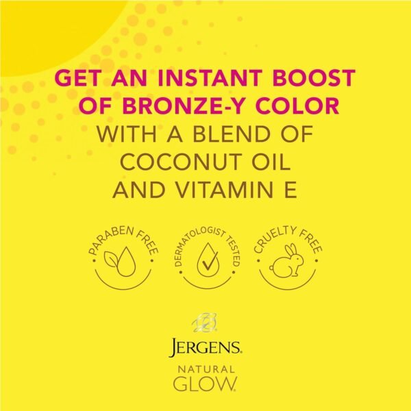 71k42WCXlVL._SL1500_.jpg Jergens Natural Glow Instant Sun Tanning Moisturizer + Bronzer, Lightweight Sunless Tanning for Natural-Looking Color, Deep Bronze, 6 Oz