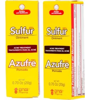 71kfCBTtRnL._AC_SL1500_.jpg Biosulfur Grisi Acne Treatment: Fights Pimples, Blackheads, Blemishes, Improves Damaged Skin from Acne Scars, Prevents Breakouts, Keeps Pores Clear, Controls Oil, Sulfur Ointment, 0.70 Ounce, 2-Pack