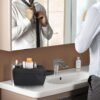 Travel Toiletry bag Toiletry bag for women men Hanging Cosmetic bag Travel accessories for Women Men (Black)