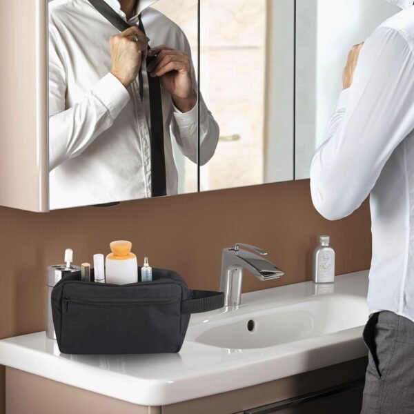 Travel Toiletry bag Toiletry bag for women men Hanging Cosmetic bag Travel accessories for Women Men (Black)