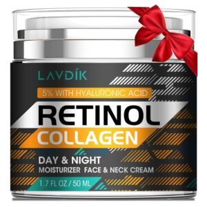 71lCTD-kt9L._SL1500_.jpg Retinol Cream for Face with Hyaluronic Acid, Moisturizer Anti Aging Collagen Cream for Women and Men, Reduce Wrinkles, Fine Lines, Day and Night,1.7 Fl Oz