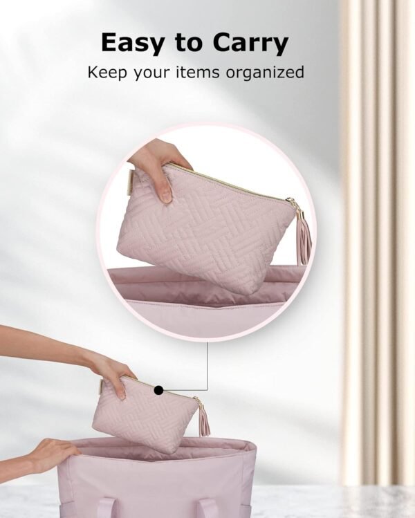 71lDVAwrzCL._AC_SL1500_.jpg BAGSMART Small Cosmetic Bag, Elegant Roomy Makeup Bags,lipstick pouch,Zipper Pouch,Great Gifts for Women,Travel Waterproof Toiletry Bag Accessories Organizer Gifts (Pink-1 pcs)
