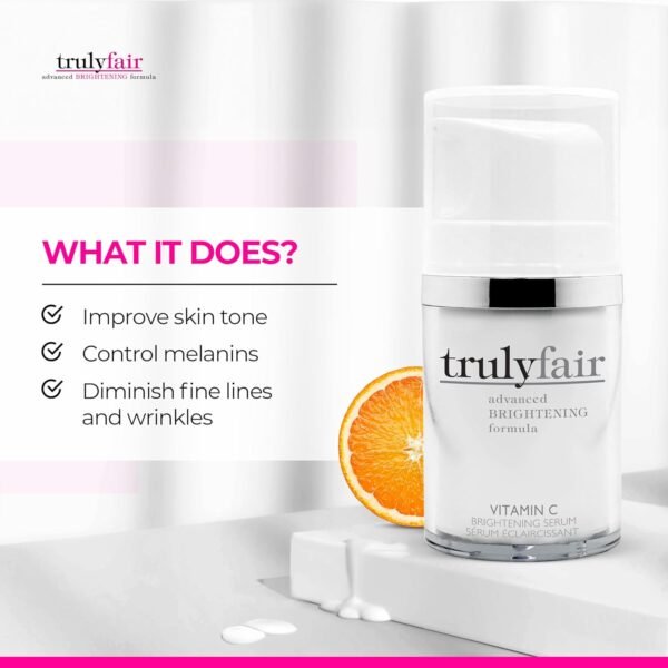 Vitamin C Brightening Serum for women - Hyaluronic Acid Serum for Skincare - Brightening, Anti-Wrinkle Serum - Hydrating, Anti-Ageing Serum - Paraben-free - 1 oz