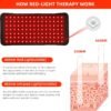 Red Light Therapy Infrared Light Therapy Pad for Body Pain NIR Deep Therapy for Back Knee Hands Feet Relief Portable 660nm 850nm Home Heating Light Therapy Wrap Belt Gift for Women Men