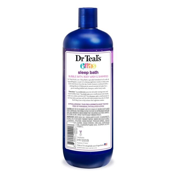 Dr Teal's Kids 3-in-1 Sleep Bath: Bubble Bath, Body Wash & Shampoo with Melatonin & Essential Oil, 20 fl oz (Pack of 3)