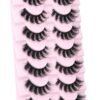 Mink Lashes Fluffy Wispy Lashes Natural Look 3D False Eyelashes D Curl Russian Strip Lashes 7 Pairs Short Fake Eyelash Pack by EYDEVRO