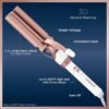 71lYs7Wl76S._SL1500_.jpg Conair Double Ceramic 3 Barrel Curling Iron, Hair Waver, Create Beachy Waves, Long-Lasting Natural Tight Waves for all Hair Lengths, White / Rose Gold