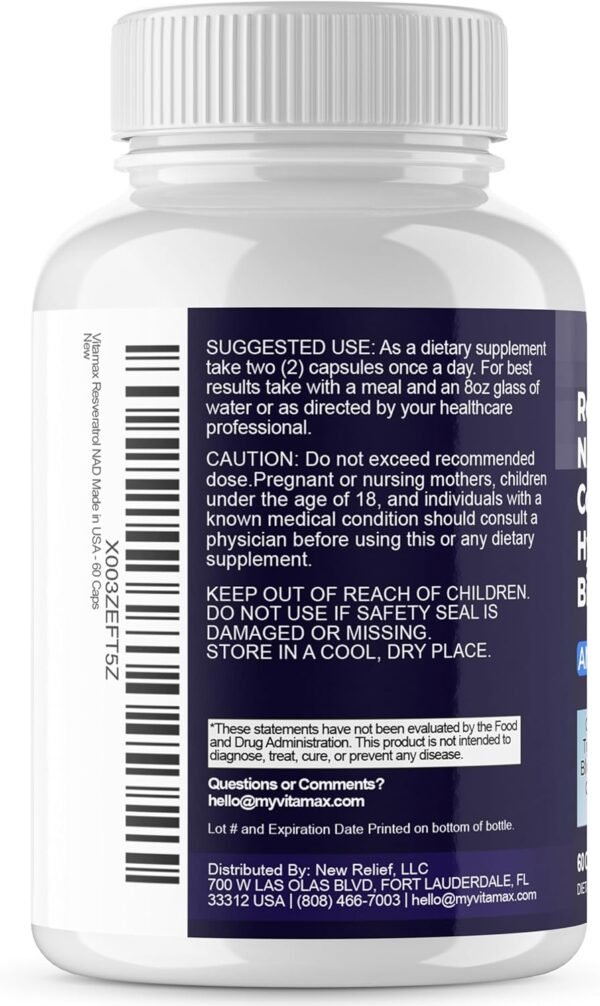 71lbxpCkdmL._AC_SL1500_.jpg Resveratrol NAD+ Berberine Hyaluronic Acid - Biotin Grape & Blueberry + NAC - Collagen Peptides - Hair, Nail, Skin & Joint Supplement - 21-in-1 Women and Men - Made in USA (60 Count (Pack of 1)