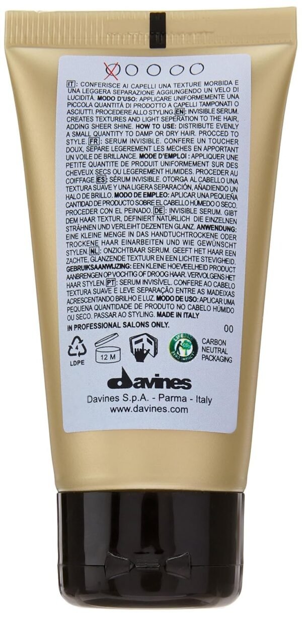 Davines This Is An Invisible Serum, Leave-In Styling For A Tousled, Shiny And Frizz-Free Look, 1.69 fl. oz.