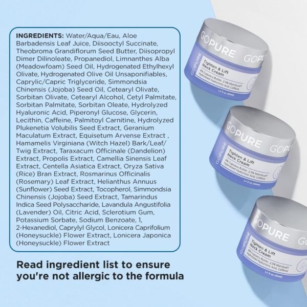 goPure Tighten and Lift Neck Cream- Clinically Tested