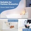 2 Pack Large Shower Splash Guard for Walk in Shower, Upgrade 9.25 x 9.25 In Bath Tub Splash Guards, Shower Corner Bathtub Water Blocker, Waterproof Shower Accessories to Keep Water in Shower