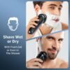 Rechargeable Electric Razor for Men: IPX7 Waterproof Shaver - 1.5H Fast Charge, 4D Flex Precision Blades with Pop-Up Trimmer - Gentle on Sensitive Skin, Perfect for Travel