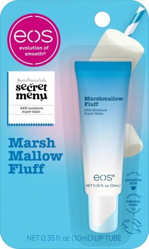 71m4XN38OsL._SL1500_.jpg eos 24H Moisture Super Balm - Marshmallow Fluff, Lip mask, Moisturizing, Lip Treatment, Limited-Edition Skincare, 0.35 fl oz