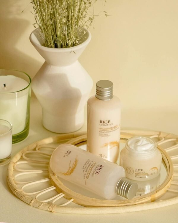 71m7Y1LFP0L._SL1500_.jpg The Face Shop Rice Ceramide Moisturizing Cream - Rice Extract + Rice Bran Oil - Hydrating Targets Dryness, Brightening - Dermatologically Tested - Lightweight Moisturizer Face Cream - Korean Skin Care