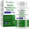 NAD+ Supplement, 910MG Liposomal NAD+ for Women & Men, Nicotinamide Riboside, Resveratrol, Quercetin, NAD Resveratrol Supplement for Anti-Aging, 120 Capsules