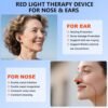 2 in 1 Red Light Therapy Device for Nose Ears,Red Light Led Nasal Soothing Therapy Device,Nomorecolds Red Light Therapy for Nasal Discomfortable,650nm Red Light Ear Wellness Therapy Device