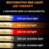 UTK Red Light Therapy Device with 5 Wavelengths-(470:630:660:850:940nm) LED Infrared Red Light Therapy-Upgrade 470nm and 940nm Near Infrared Light