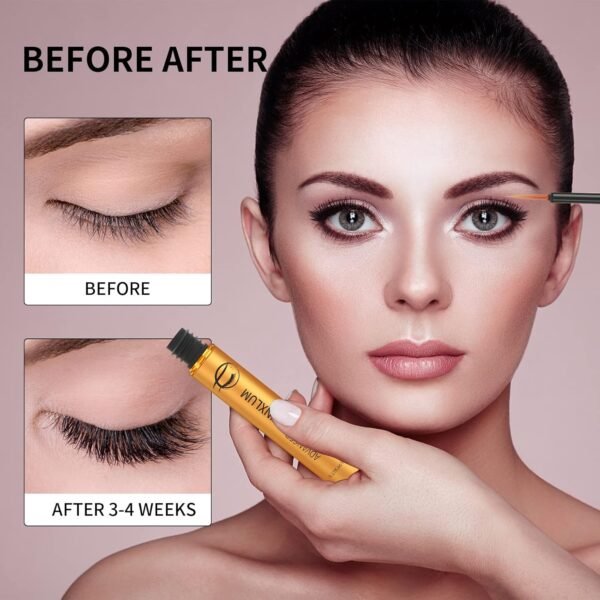 71mW6KrAIOL._SL1500_.jpg Premium Eyelash Growth Serum, Lash Growth Serum 5ML, Eyebrow Growth Serum with Peptides, Irritation-Free Eyelash Serum to Grow Lashes, Lash Boost for Fuller, Longer, Thicker, and Stronger Lashes, Gold