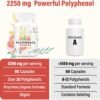 71mYdoNAivL._AC_SL1500_.jpg 67,500 MG Polyphenols Supplement - Powerful Antioxidants & Polyphenol for Age Defense, Polyphenol Superfood, Quercetin, Resveratrol, Green Tea, Plant-Based & Energy, Immune Support, 90 Capsules