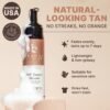 Self Tanner Mousse - USA Made with Natural & Organic Ingredients, Self Tanning Mousse for Fake Tan, Sunless Tanner for Pale Skin, Clear & Non Toxic Tanning Foam for Streak Free Finish, No Orange Color