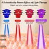 Red Light Therapy for Face and Neck, Infrared LED Mask Light Therapy 4 Light Waves with 850nm Near Infrared, Portable Rechargeable Red Light Therapy Mask Skincare Device for Facial Rejuvenation