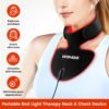 Red Light Therapy for Neck and Chest, Red Light Therapy for Face and Neck Device Portable 660nm Red Light & 850nm Near Infrared Light Therapy for Body for Skin Tightening