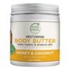 Petal Fresh Pure, Restoring Body Butter, Heals, Repairs & Protects Skin with Honey & Coconut Oil, 8 Fl oz