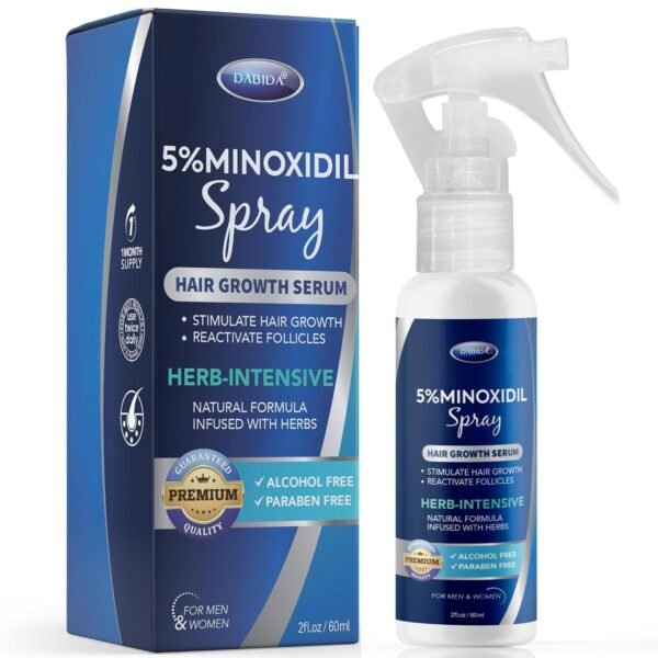 5% Minoxidil Hair Regrowth Spray - 60ml, For Men & Women